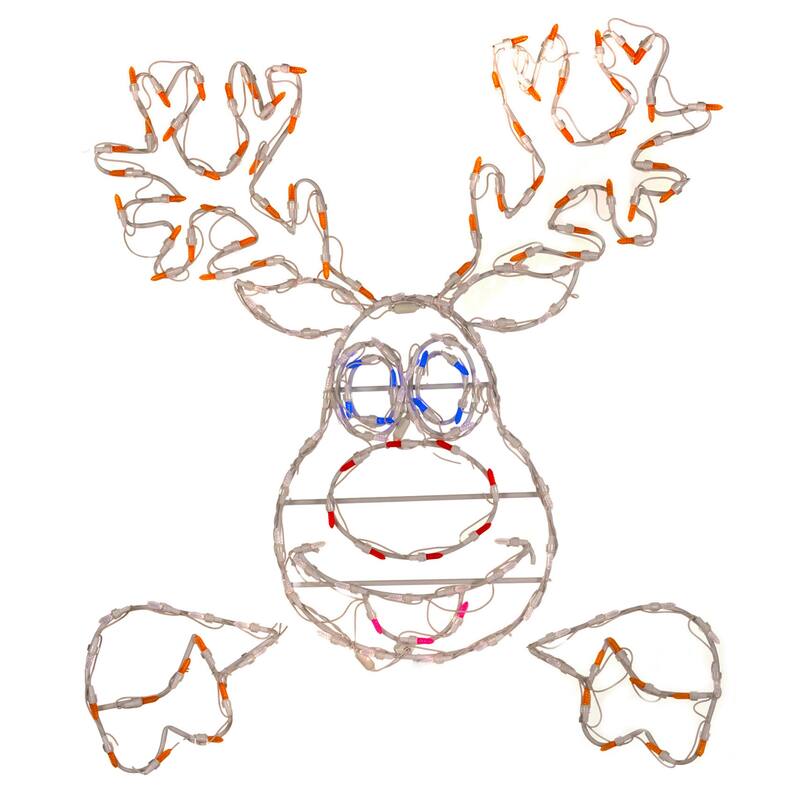LED Lighted Peek a Boo Dancer the Reindeer Outdoor Christmas Decoration - 35" - Multi