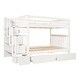 preview thumbnail 13 of 15, Full Over Full Kids Bunk Bed with Shelves, Drawers - Gray/White, Plywood MDF Pinewood