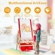 preview thumbnail 9 of 12, Flip-Over Double-Sided Kids Art Easel - 20.5 " x 20 " x 42 " (L x W x H)