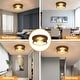 preview thumbnail 50 of 49, 2-Light Black Farmhouse Flush Mount Ceiling Light-2 Pack