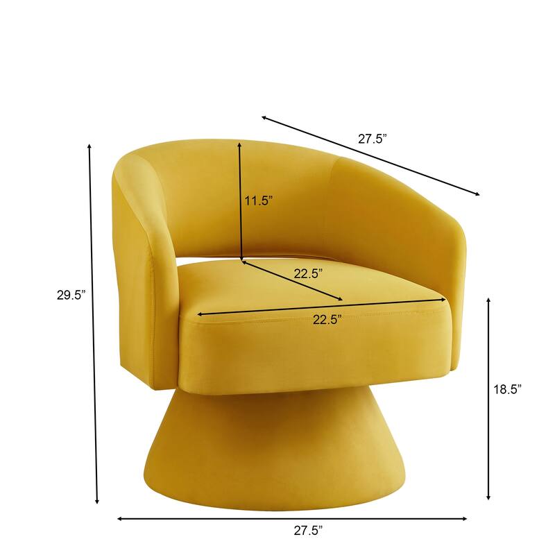 Modern Velvet Swivel Accent Chair, Set of 1