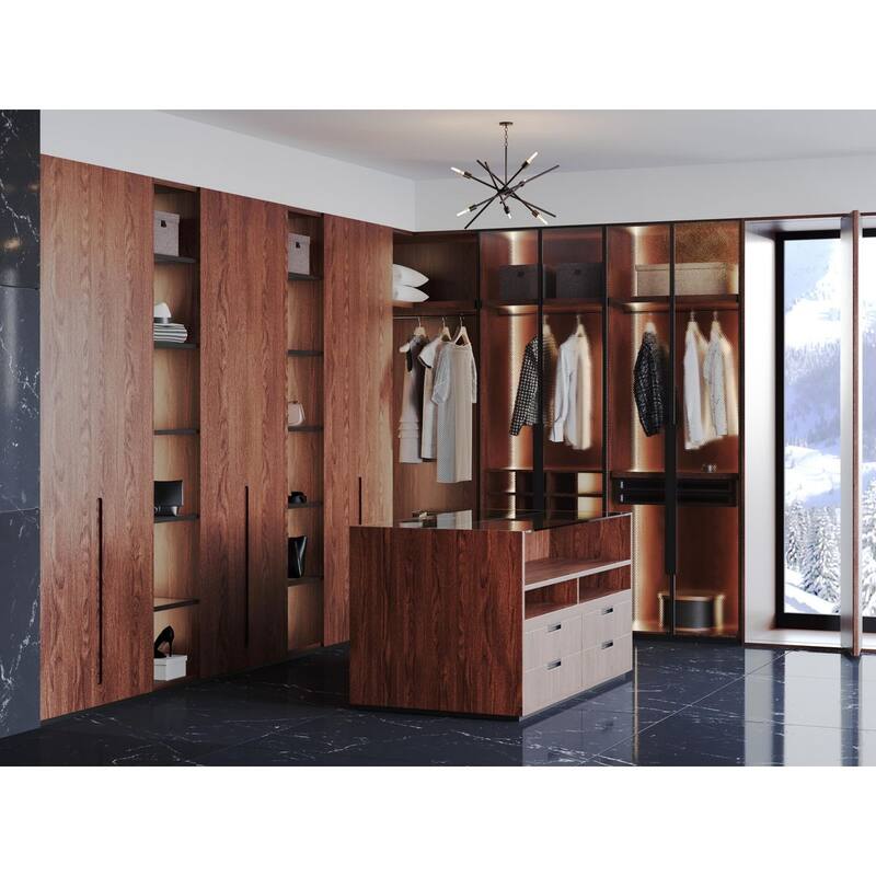 Astra Collection 6-Light 22 in. Matte Black Modern Chandelier - Medium
