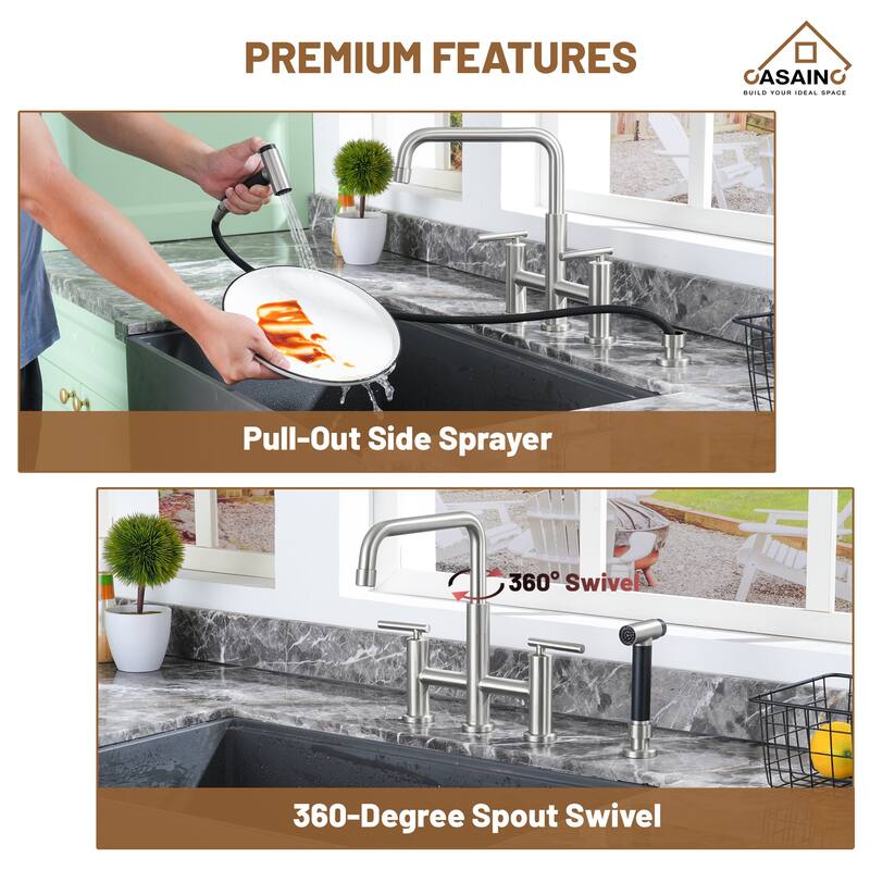 Pull-Out Side Sprayer Kitchen Faucet