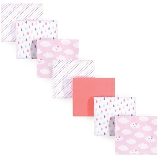 Luvable Friends Baby Girl Cotton Flannel Receiving Blankets, Girl Clouds 7-Pack, One Size - Girl Clouds 7-Pack - One Size
