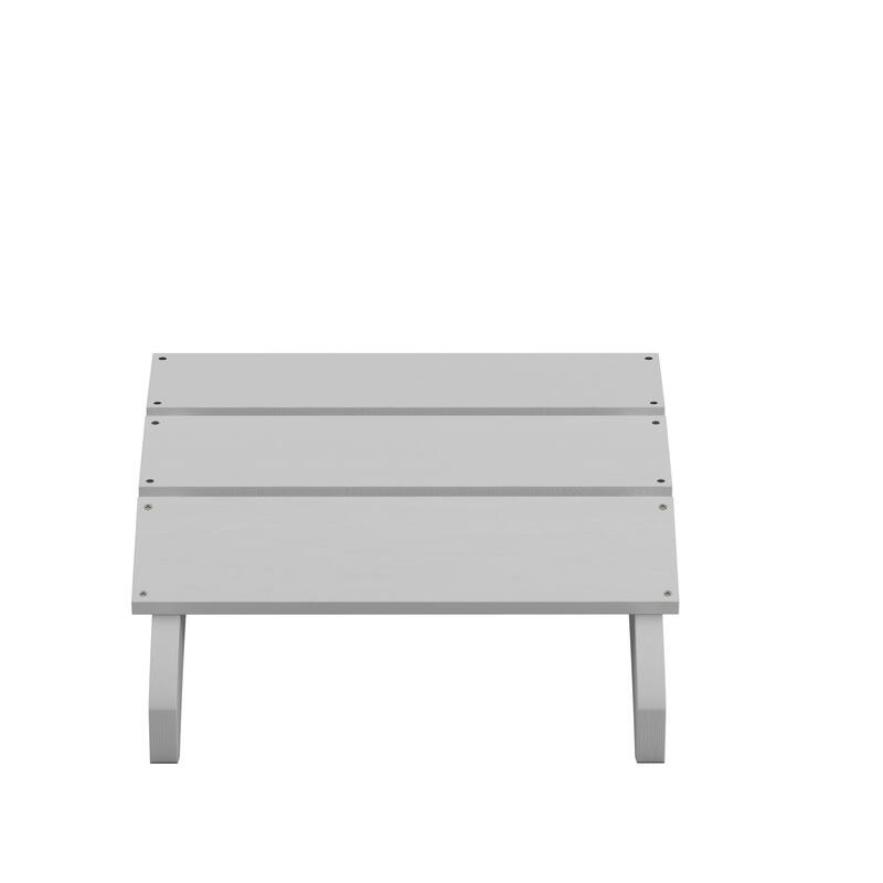 Indoor/Outdoor Poly Resin Adirondack Style Ottoman - 20.5"D x 19.5"W x 13.5"H