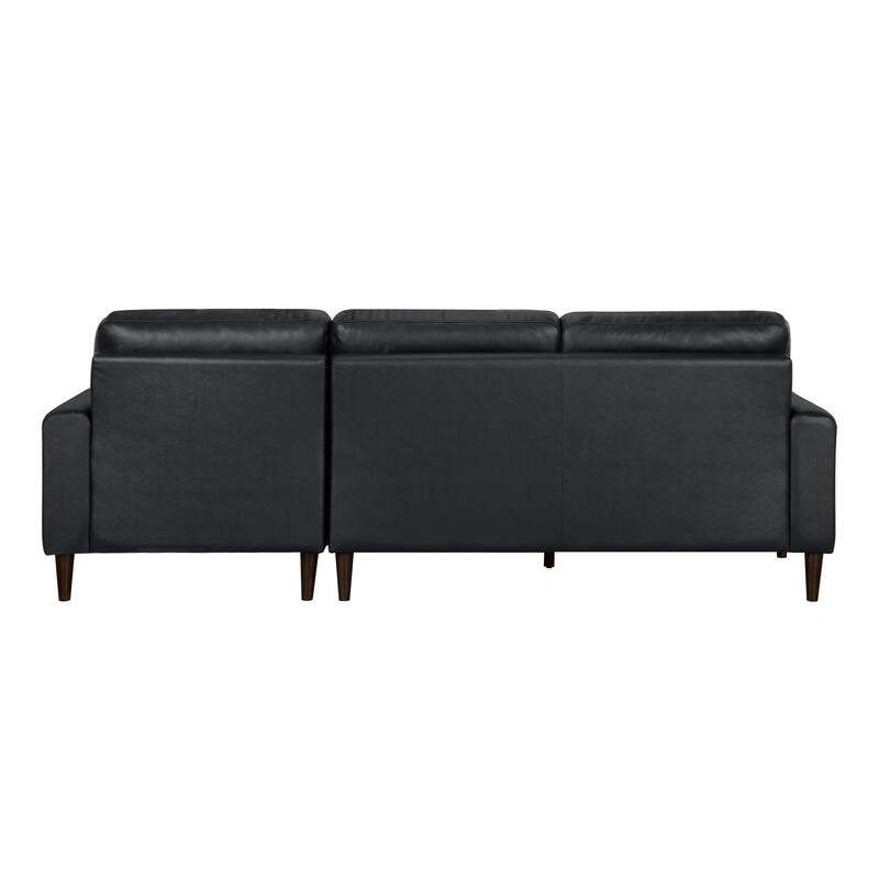 Dakota Leather Match Living Room 2-Piece Sectional with Right Chaise