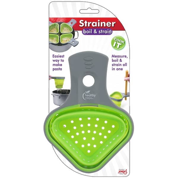 Jokari Healthy Steps Pasta Portion Control Collapsible Silicone Strainer  Basket - Green - Bed Bath & Beyond - 29790094