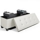 preview thumbnail 188 of 192, Empyrean Tuffted Folding Foot Rest Storage Ottoman Bench with Storage Bins