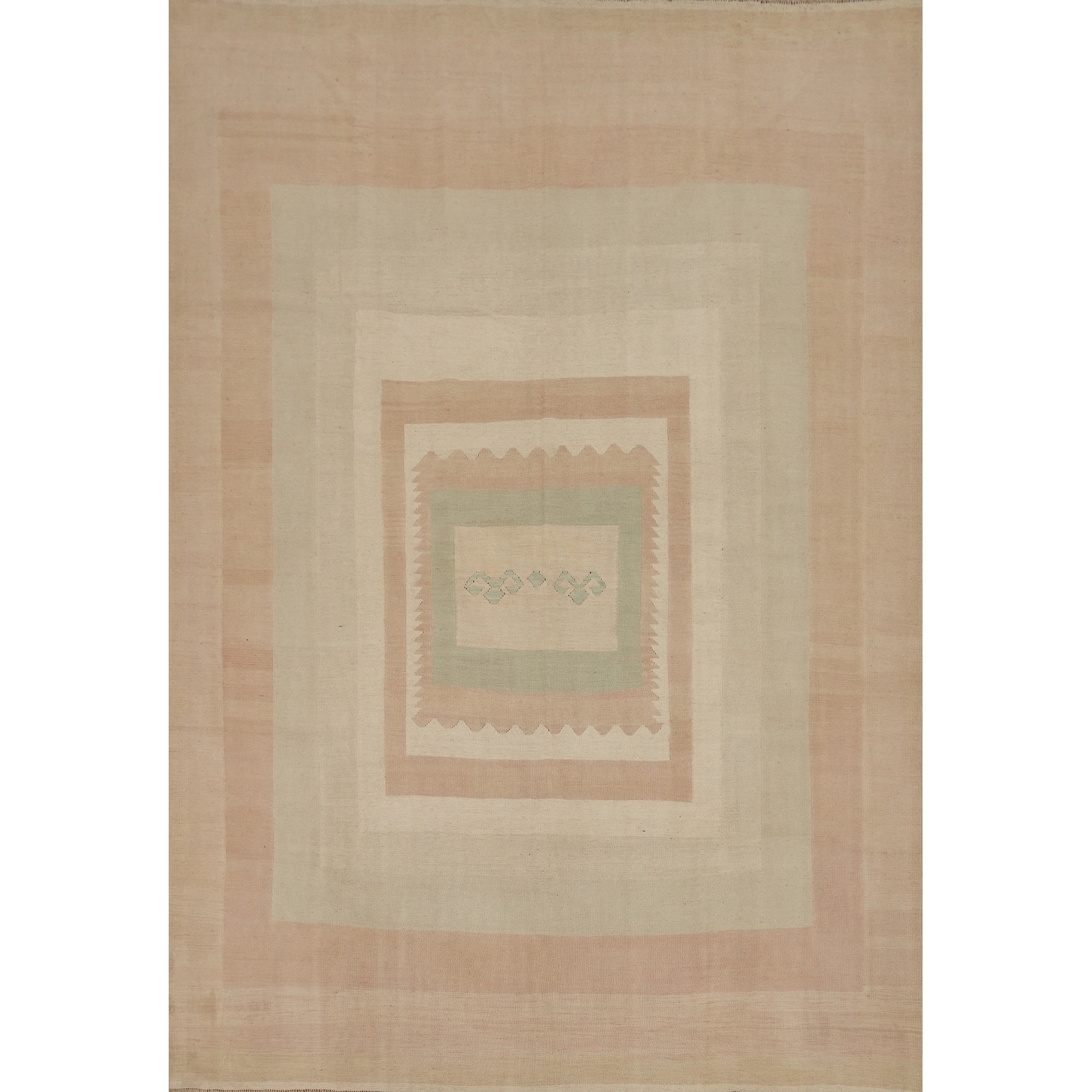 Hand Woven Oriental 100% Wool Carpet Southwestern Tribal Multi-Colored Kilim Area Rug - 11' 6'' X 9' 4''