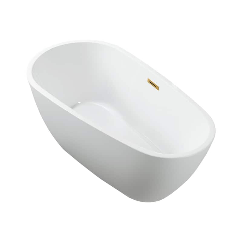 Vanity Art 59" Acrylic Freestanding Soaking Bathtub
