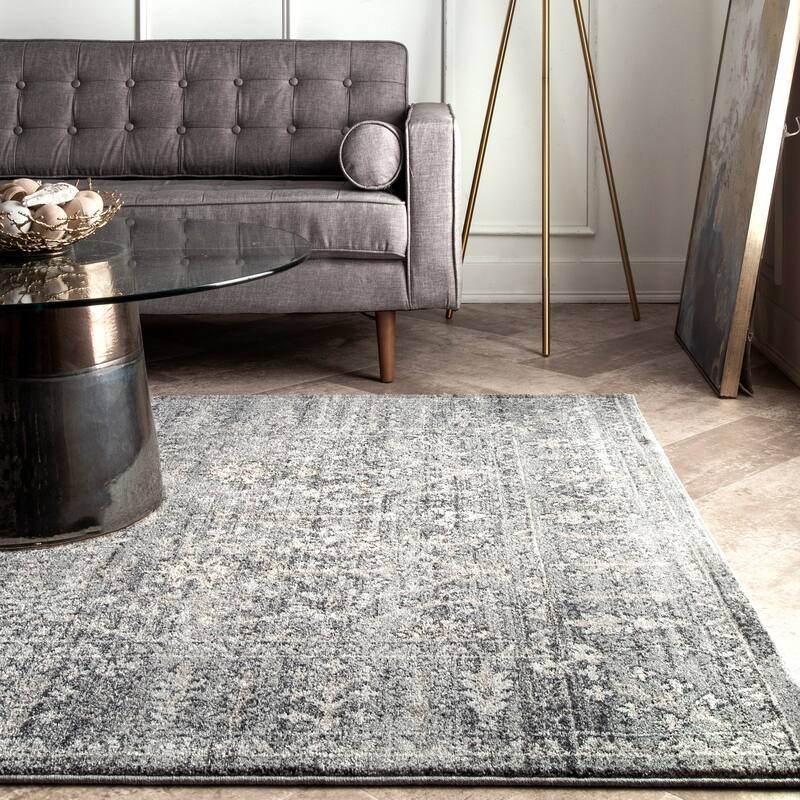 Nuloom Vintage Boho Antoinette Tribal Paisley Bloom Border Area Rug