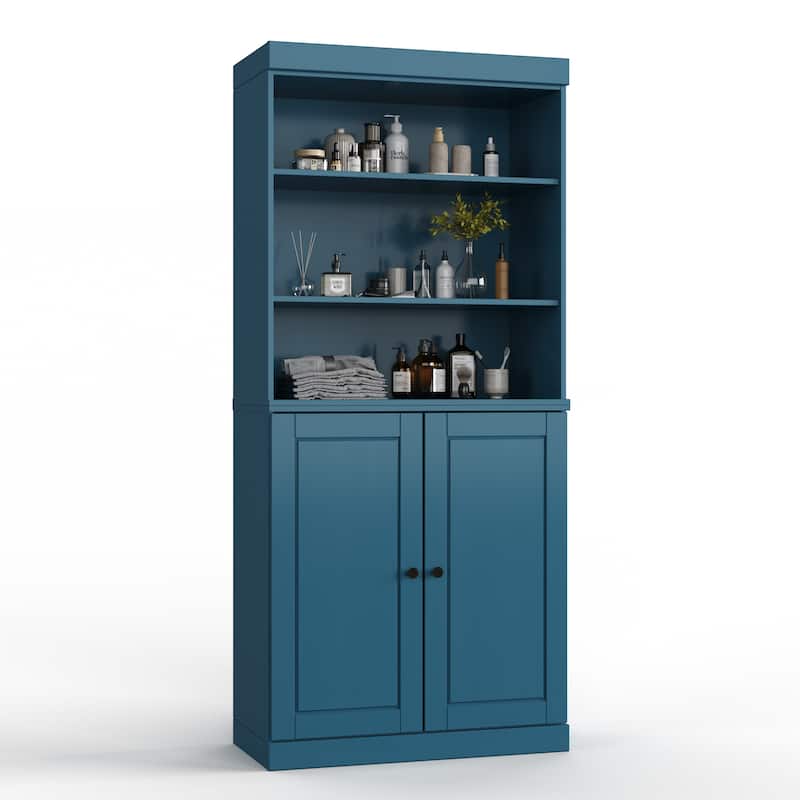 100% Solid Wood 32" Bathroom Cabinet with Optional Doors, 2-Drawers by Palace Imports