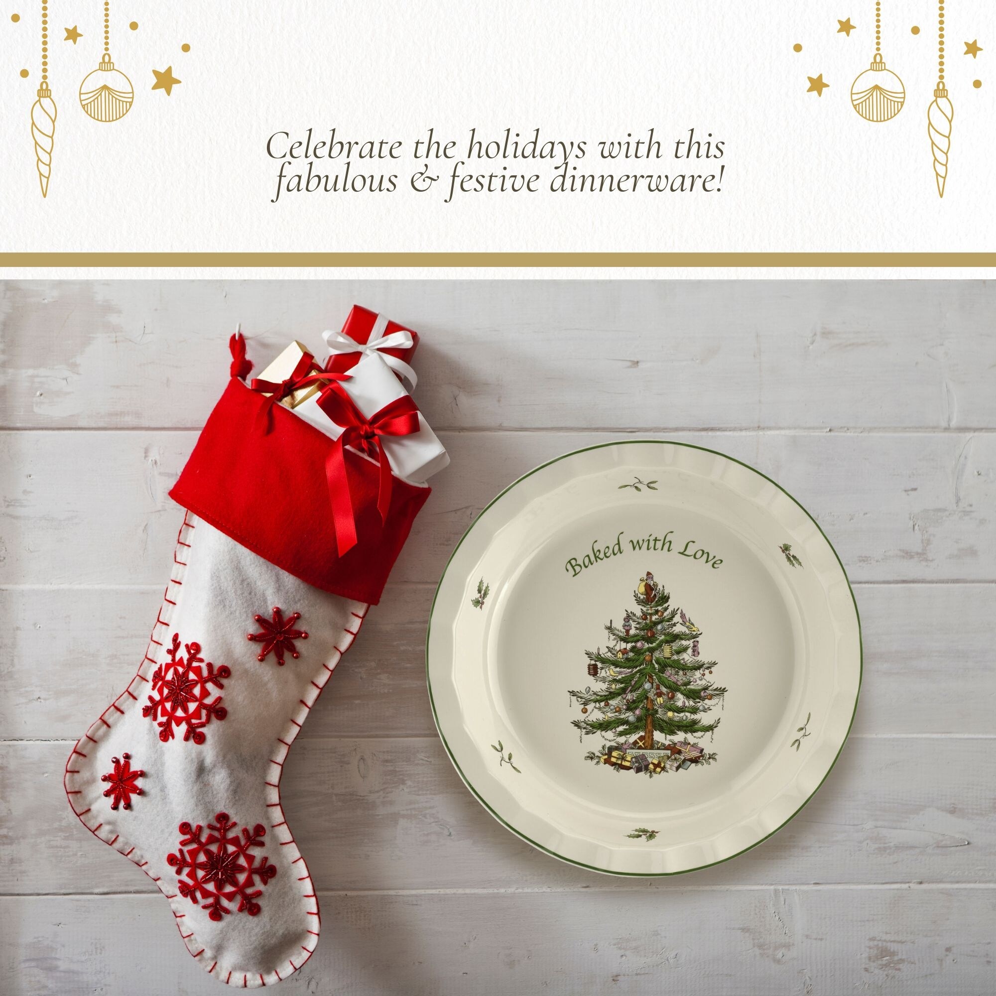 Spode Christmas Tree Baked With Love Pie Dish On Sale Bed Bath