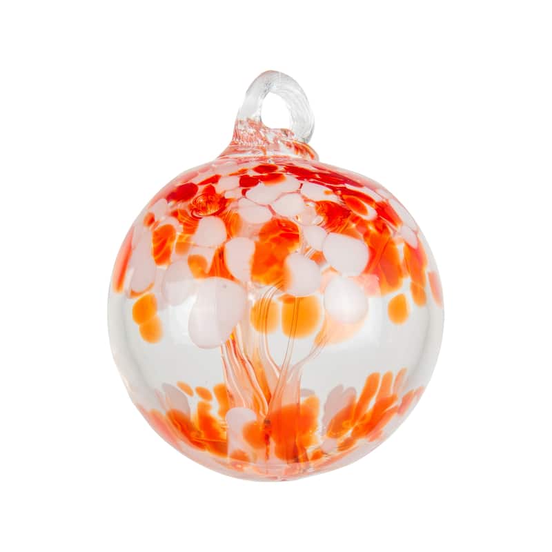 Tree Of Life 2 4In Nova Hand Blown Glass Ball With Stand