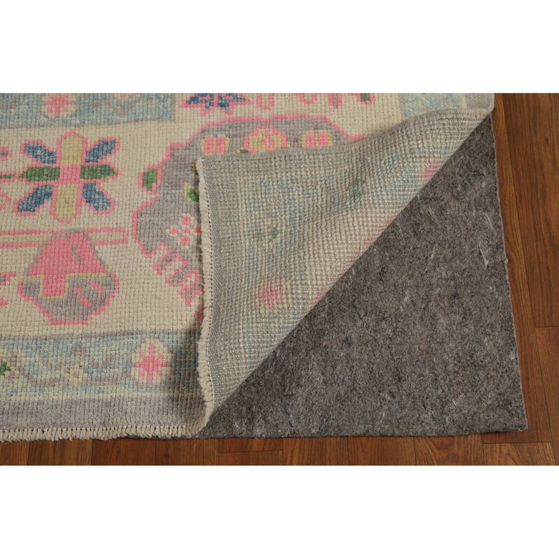 Hand Knotted Oriental 100% Wool Carpet Transitional All-Over Purples Oushak Area Rug - 10' 8'' X 8' 1''