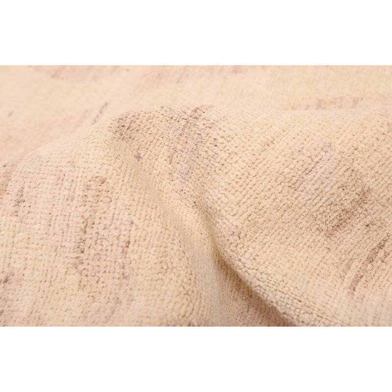 ECARPETGALLERY Hand-knotted Peshawar Ziegler Ivory Wool Rug - 9'0 x 11'8