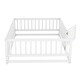 preview thumbnail 22 of 89, Montessori Floor Bed with Fence & Door, Toddler Wood Bed Frame for Kids