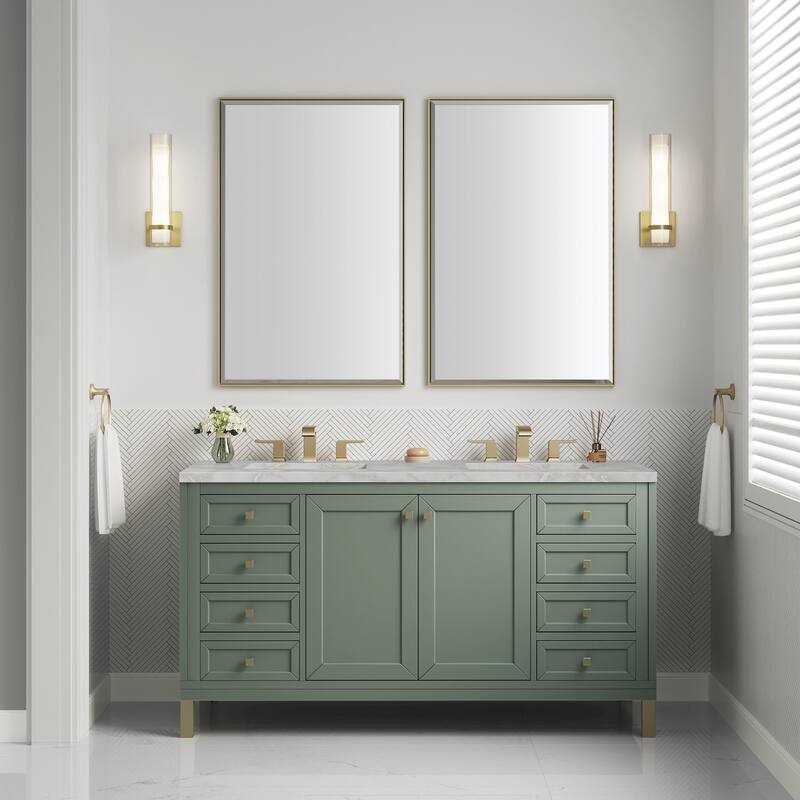 James Martin Vanities 503-V60D-FVSL Chicago 60" Free Standing Double