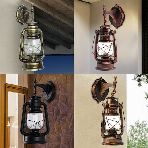 Rusted 1-Light Outdoor Wall Sconces Porch Patio Wall Lamp