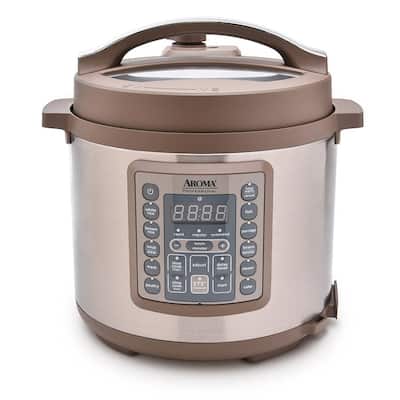 Aroma Housewares Professional Digital Pressure Cooker, 6 quart, Brown