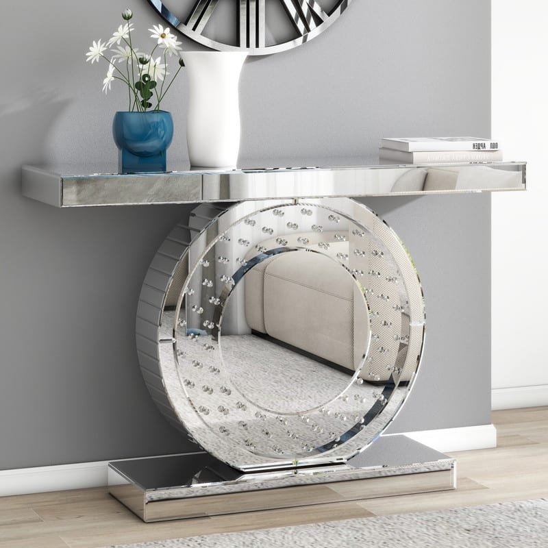 Mirrored Console Table Rectangular Sofa Table