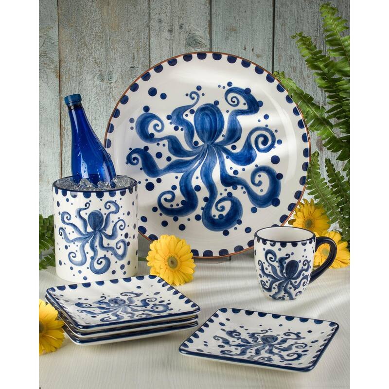 Euro Ceramica Azul Tile 19'' Oversized Oval Serving Platter