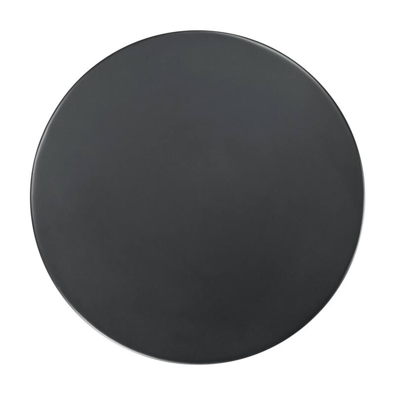 HomeRoots 20" Black Iron Round Pedestal End Table - 19' X '20.3' X '19