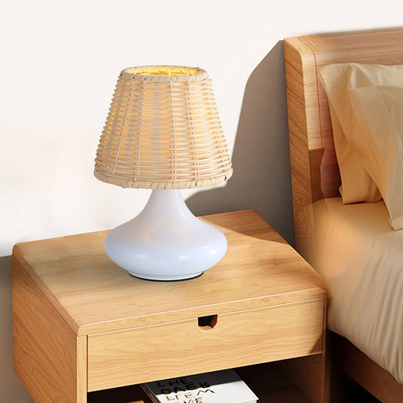 Sofucor 15 inch Table Lamp with LED Light and USB Ports