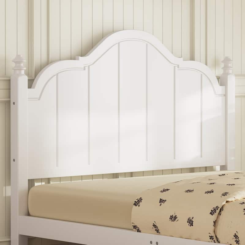 Bed Frame Queen Size with Headboard, Vintage Queen Bed Frame with Slats Support, Wooden Platform Queen Bed