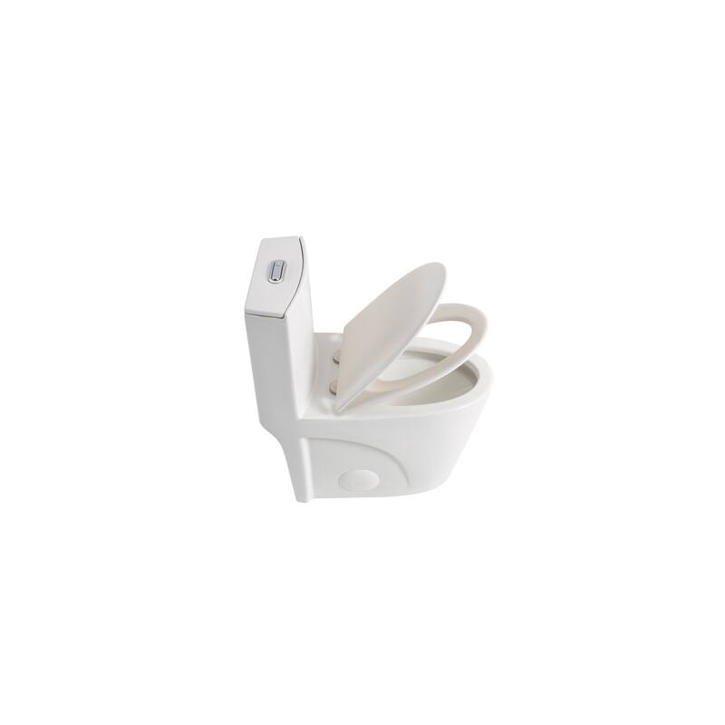 1.1/1.6 GPF Tornado Flush One-Piece Toilet for bathrooms,Siphonic S-trap 12",Elongated Bowl,Chair Seat ADA Height 17"