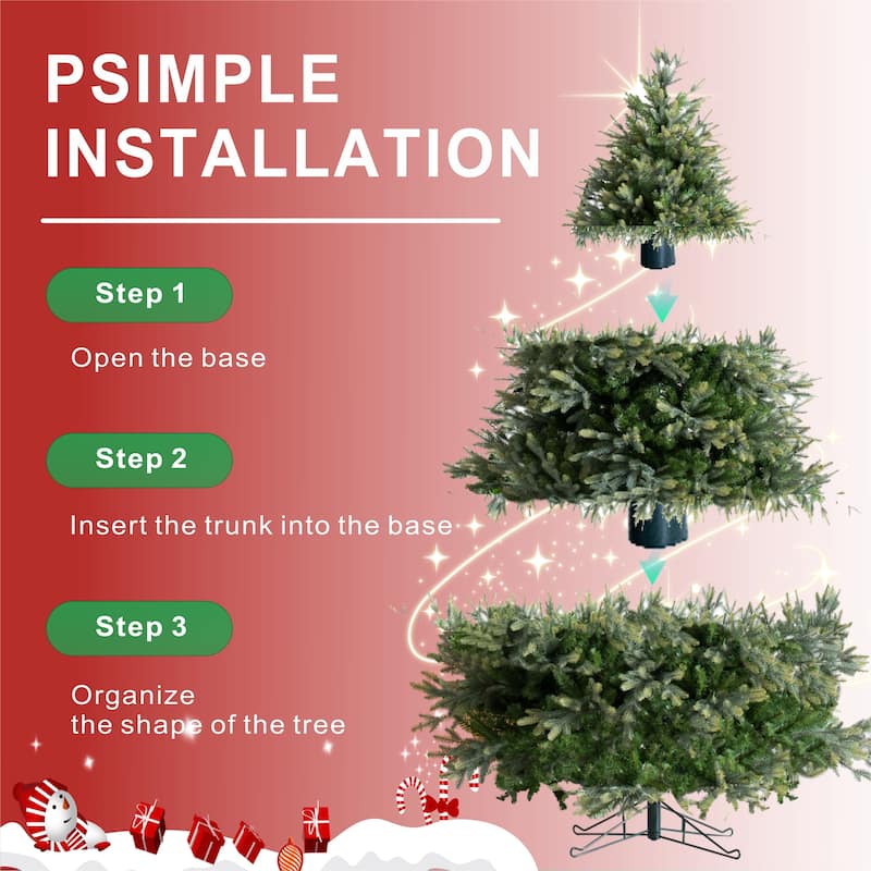 6/7/8/9FT Modern Artificial PE & PVC Grand Fir Christmas Tree