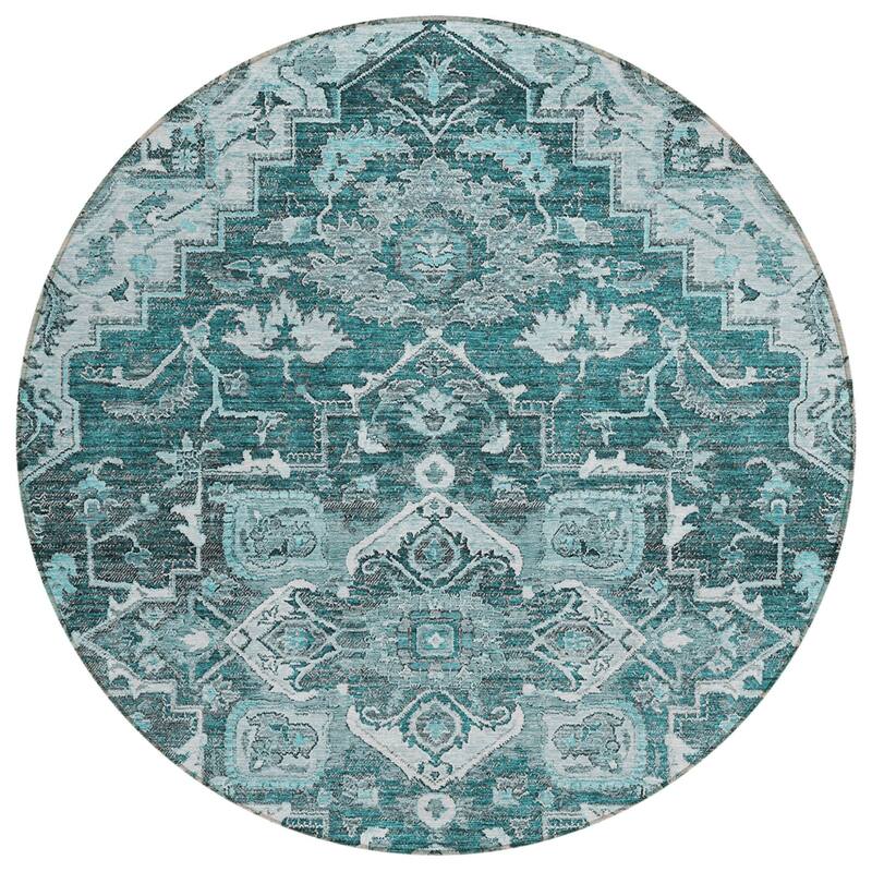 HomeRoots Oriental Traditional Rectangle Outdoor Rug