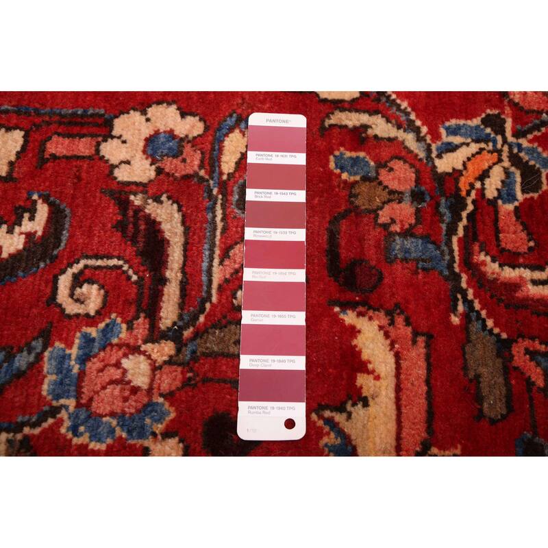 ECARPETGALLERY Hand-knotted Andelz Red Wool Rug - 3'5 x 10'2