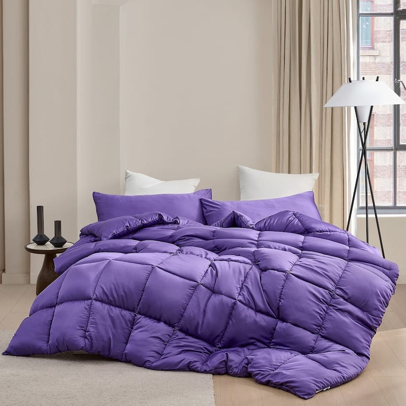 Snorze® Cloud Comforter - Coma Inducer® Ultra Cozy - Oversized Comforter in Passion Flower - Queen