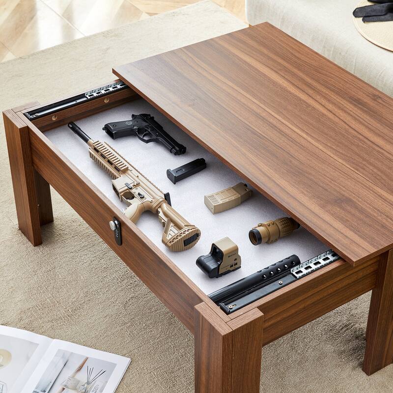 Multi-Functional Mdf Coffee Table With Password Lock