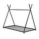 preview thumbnail 8 of 9, Black Wooden House Bed with Two Drawers for Boys and Girls' Bedrooms