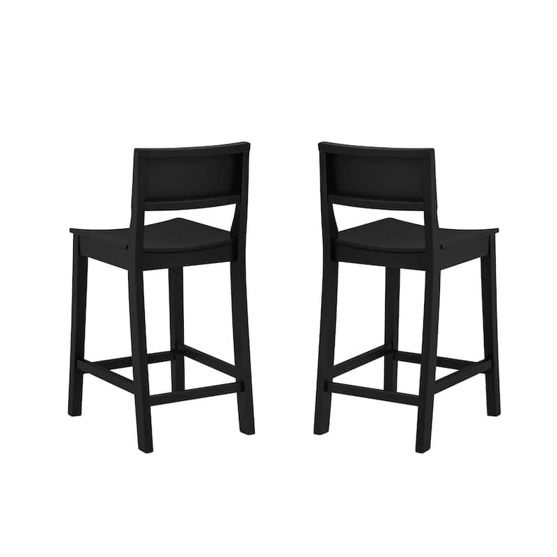 Dahlia Wood 24-Inch Armless Counter Stool (Set of 2)