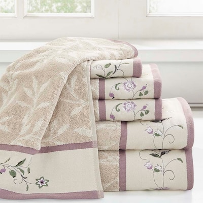 Cotton Jacquard 6 Piece Towel Set