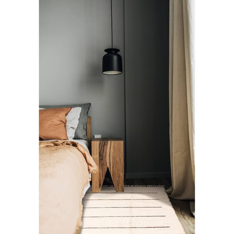 ECARPETGALLERY Hand-knotted Pak Finest Marrakesh Cream Wool Rug - 4'3 x 5'8