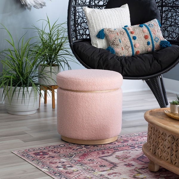 Boho shop storage ottoman