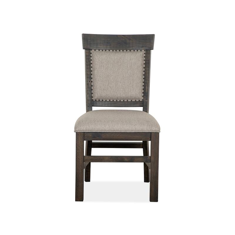 Magnussen Home Bellamy Peppercorn Upholstered Side Chair Two Pack - 20''W x 23.38''D x 38.5''H