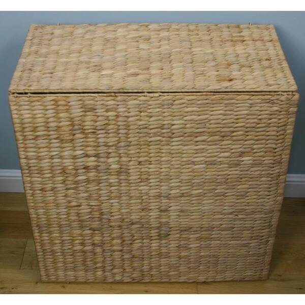 Shop Double Sided Laundry Clothes Hamper Basket Wicker Seagrass