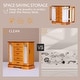 preview thumbnail 10 of 23, Stufurhome Solid Wooden Jewelry Box with 5-Drawers Built-in Necklace hook and Mirror Brown
