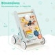 preview thumbnail 3 of 8, Gymax Wooden Baby Walker Push & Pull Learning Activity Center w/