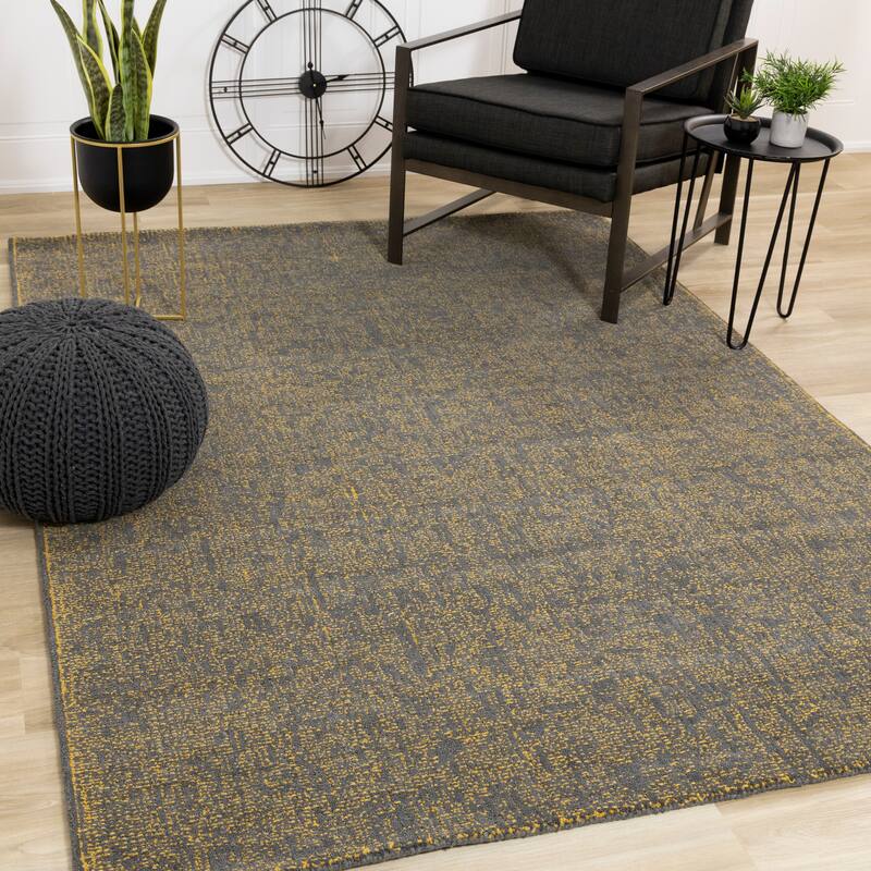 Davina Collection - Yellow/Grey Handtufted Rug