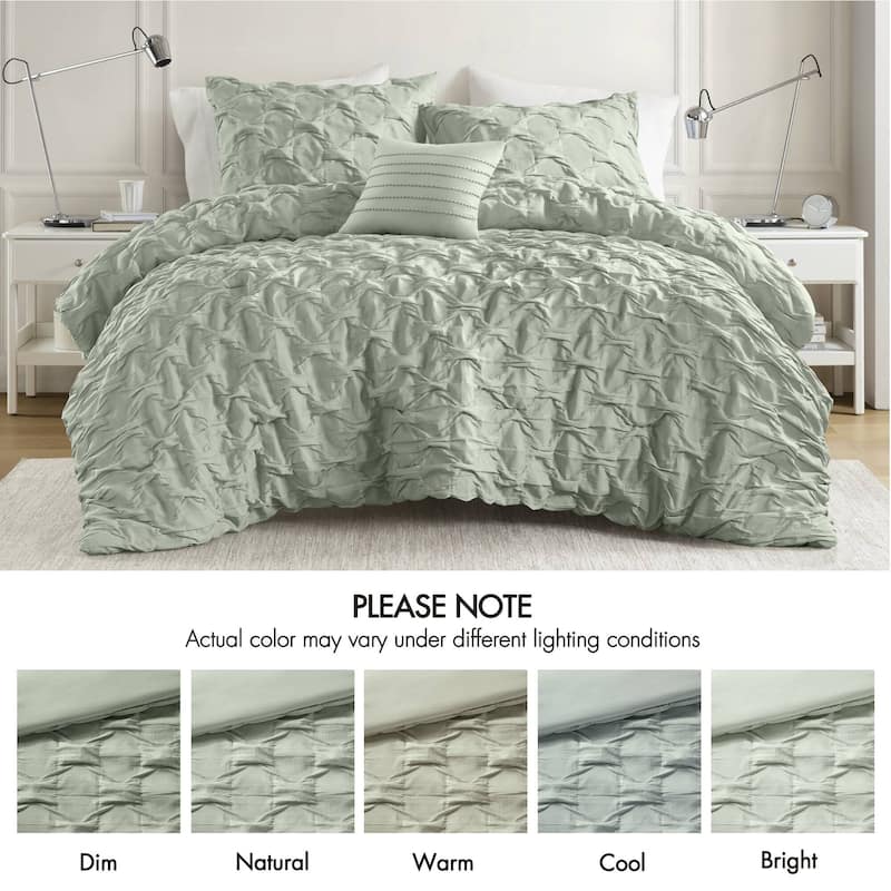 Chelsea Square Bailey Diamond Pucker Woven Comforter Set