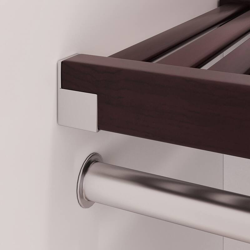 John Louis Home Solid Wood Walk-In Closet System with 2-Drawers and Doors Espresso