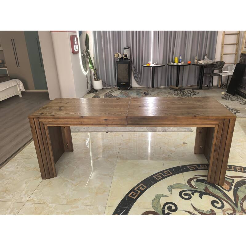 78.7 Inch Executive Desk, Large Solid Wood Computer Desk for Home Office