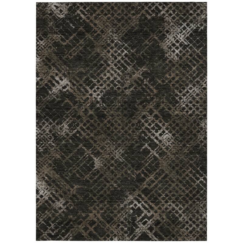 HomeRoots Geometric Transitional Rectangle Outdoor Rug