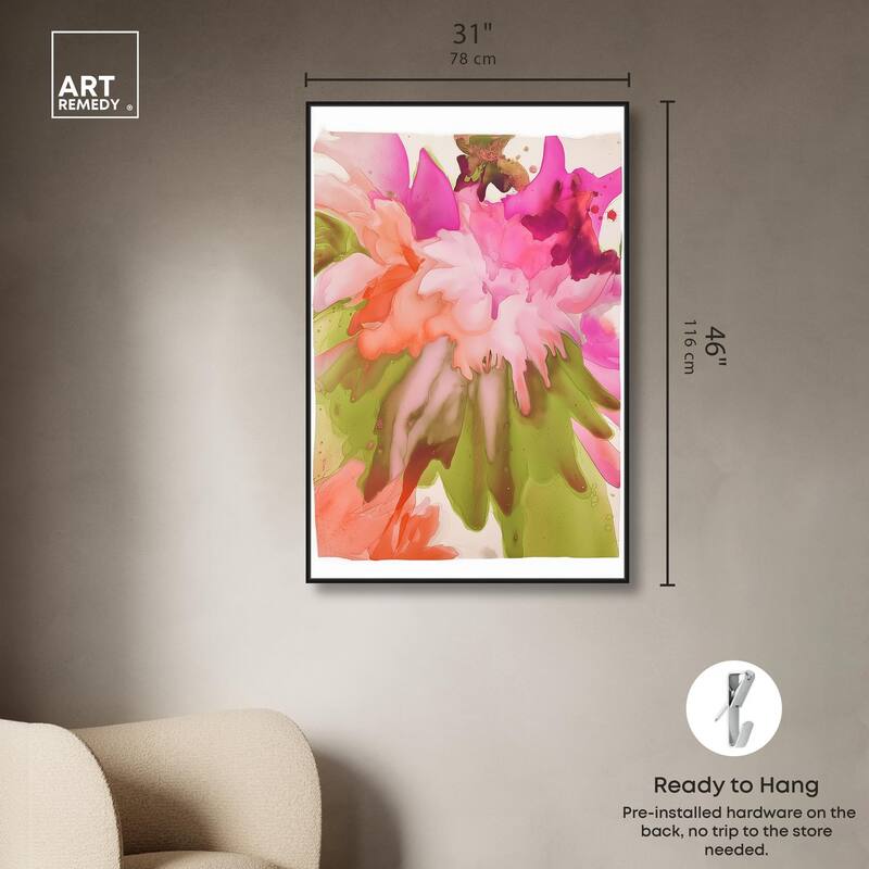 Vibrant Fluidity Floral IV Canvas by Art Remedy